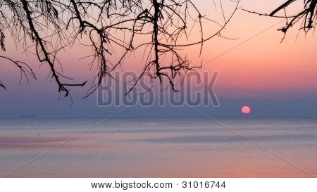 Solopgangen Over havet