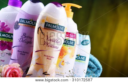 Containers Of Palmolive Cosmetics.