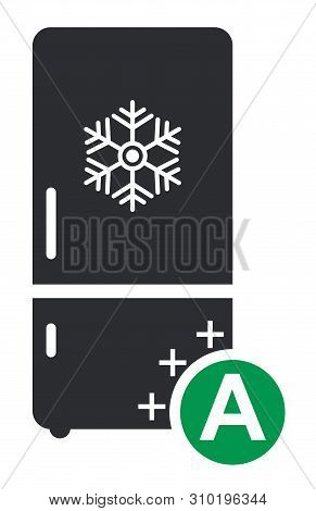 Freezer Cold Flat Icon Vector. Modern Smart Sign, Solid Pictogram Isolated On White Background