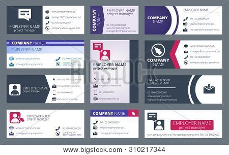 Mail Signature. Individual Text Web Mailing Interface Individualize Signature Forms Vector Template.
