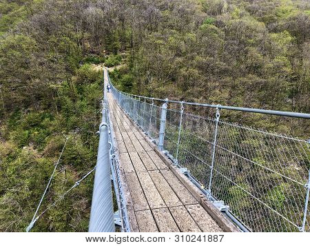 Tibetan Bridge Carasc Or Ponte Tibetano Valle Di Sementina Or Tibetische Brucke Carasc, Monte Carass