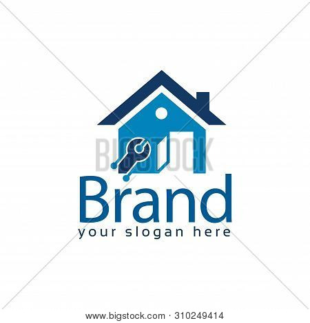 Home Repair Logo Template, Flat Logo. Stock Logo. Vector