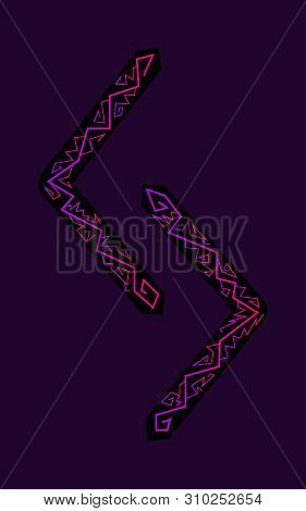Rune Jera Ancient Scandinavian Runes. Runes Senior Futarka. Magic, Ceremonies, Religious Symbols. Pr