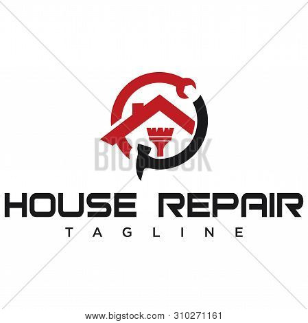 Logo For House Repair And Service Stock