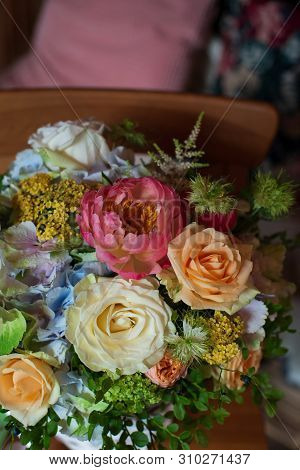 The Most Beautiful Bouquet Of Flowers From Anemone Rose Ranunculus Mattiola Tulip Eucalyptus Narciss