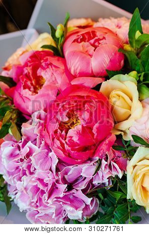 The Most Beautiful Bouquet Of Flowers From Anemone Rose Ranunculus Mattiola Tulip Eucalyptus Narciss