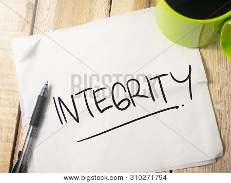 Integrity, Motivational Words Quotes Concept