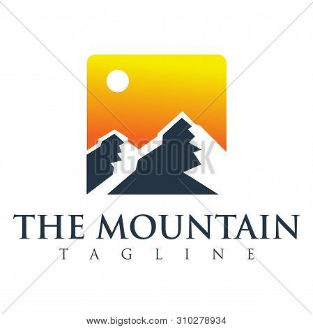 The Mountain Logo With Design Vector Stock
