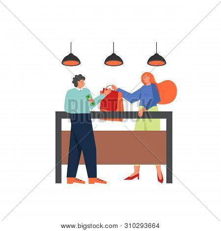 Shopping Concept Vector Flat Style Design Illustration