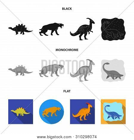 Vector Illustration Of Animal And Character Sign. Set Of Animal And Ancient Stock Vector Illustratio