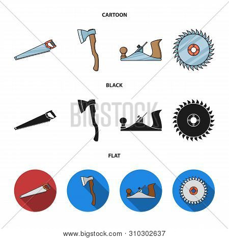 Isolated Object Of Tool And Construction Symbol. Set Of Tool And Carpentry Vector Icon For Stock.