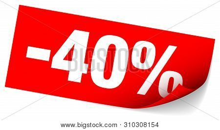 Red Sticky Note Sale Minus Fourty Percent