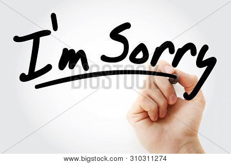 I'm Sorry Text With Marker
