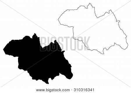 Northern Province (republic Of Rwanda, Provinces Of Rwanda) Map Vector Illustration, Scribble Sketch