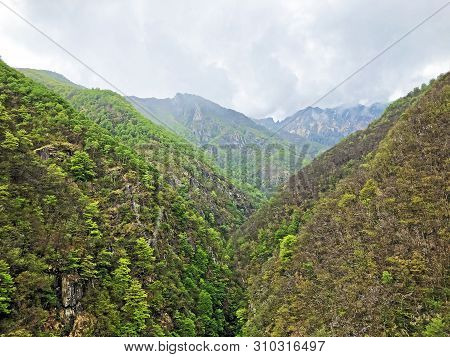 Canyon Of The River Sementina Or Valle Di Sementina, Monte Carasso - Canton Of Ticino, Switzerland