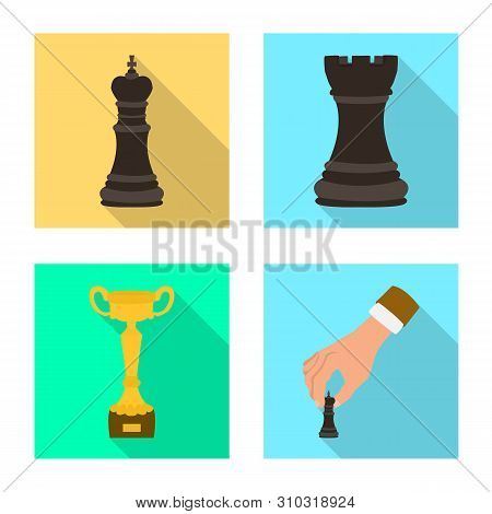 Vector Design Of Checkmate And Thin Symbol. Set Of Checkmate And Target Vector Icon For Stock.