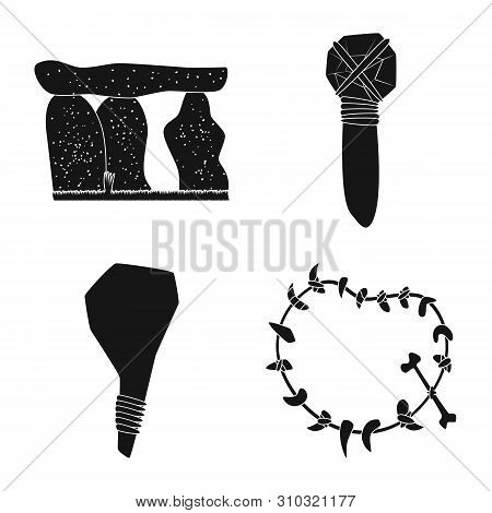 Vector Design Of Sapiens And Development Logo. Set Of Sapiens And Age Vector Icon For Stock.