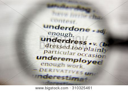 The Word Or Phrase Underdress In A Dictionary