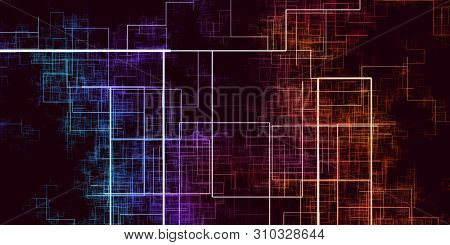 Digital Circuits Background in a Technology Network Art