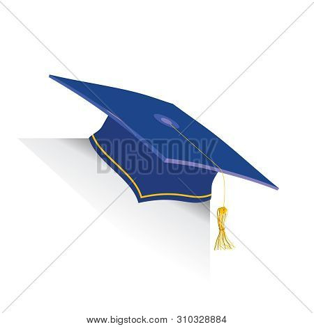 Vector Blue Education Cup On White Background