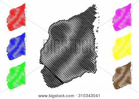 Cabo Delgado Province (provinces Of Mozambique, Republic Of Mozambique) Map Vector Illustration, Scr