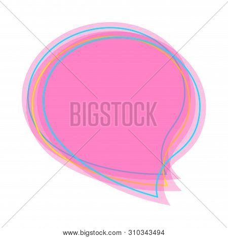 Isolated Coloted Bubble Chat On A White Background - Vector