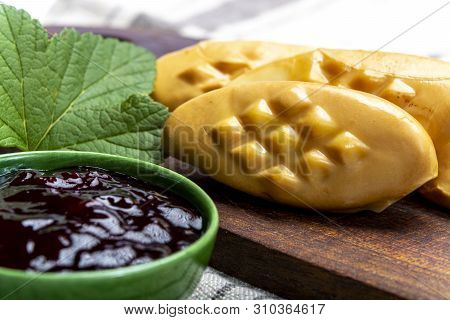 Oscypek Or Oszczypek Smoked Cheese Made Of Salted Sheep Milk Exclusively In Tatra Mountains, Zakopan