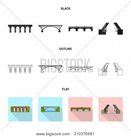 Vector Illustration Of Connection And Design Symbol. Collection Of Connection And Side Stock Vector 