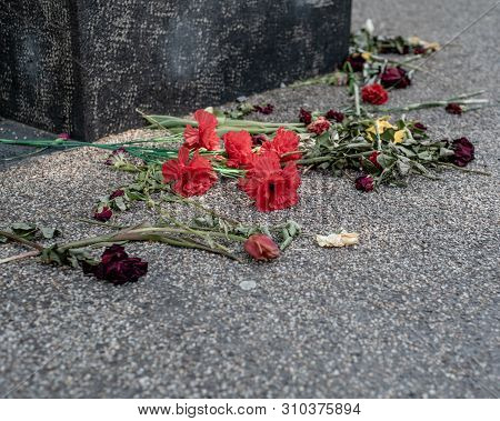 Munich, Bavaria, Germany - May 129, 2019. Eternal Flame, Platz Der Opfer Des Nationalsozialismus, Of