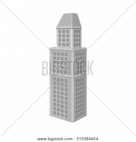 Vector Design Of Skyscraper And Office Sign. Set Of Skyscraper And Business Stock Vector Illustratio