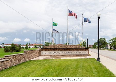 Entrance Sign At North Dakota State University