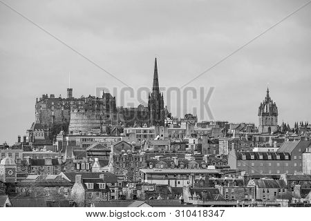Old Town Edinburgh And Edinburgh Castle