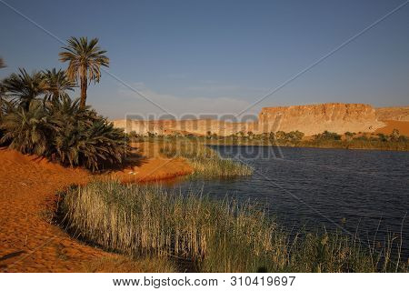 View To Boukkou Lake Group Of Ounianga Serir Lakes  , Ennedi, Chad