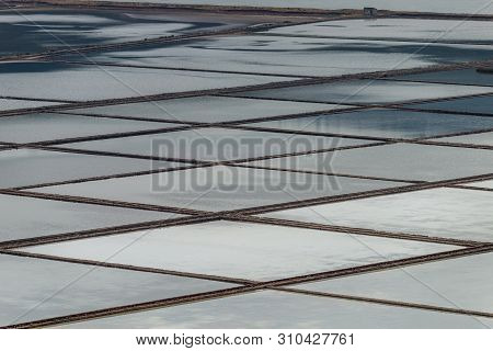Old Still Working Sea Salt Pans In Ston, Peljesac Peninsula, Dalmatia, Croatia