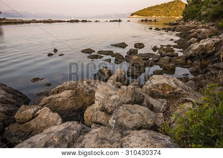 Beautiful Hidden Bay In Trpanj, Dalmatia, Croatia; Peljesac Peninsula