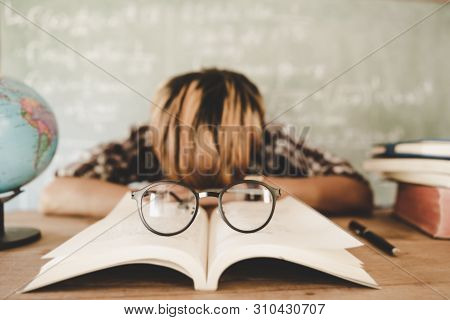 Educational Process. Young People Studying In University Sitting In Auditorium During Lecture Educat