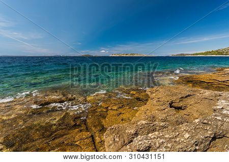 Idilic View On The Mediterranean Sea, Murter, Dalmatia, Croatia