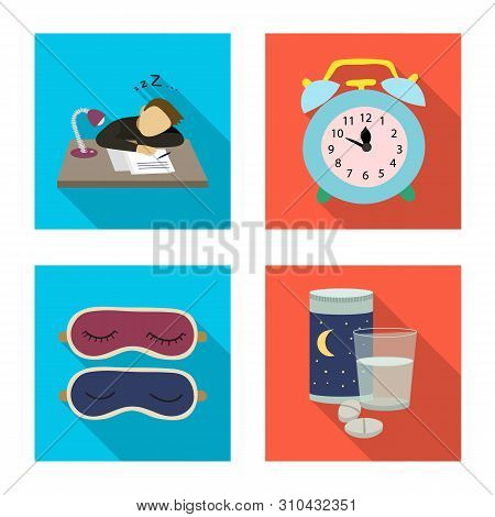 Isolated Object Of Dreams And Night Symbol. Collection Of Dreams And Bedroom Stock Vector Illustrati