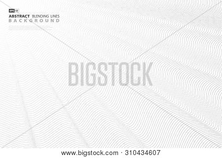 Abstract Black Blend Line Vector Design For Cover Artwork. Vector Eps10