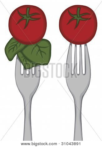 Vegetables on a Fork