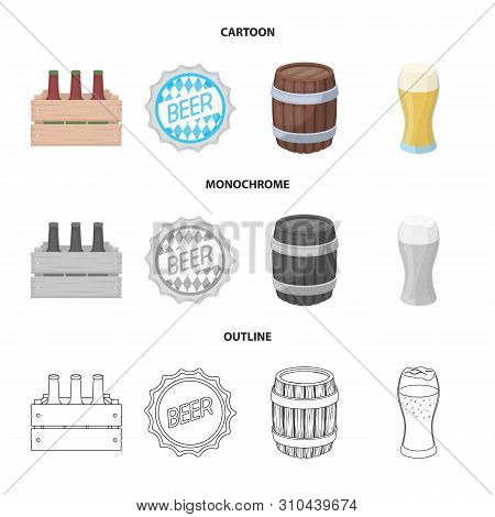 Vector Illustration Of Minimal And Pint Icon. Set Of Minimal And Craft Vector Icon For Stock.