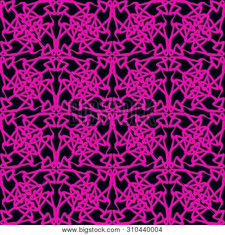 Abstract Seamless Pattern With City Elements Frayed Sprays Triangles Neon Paint Colored High-quality