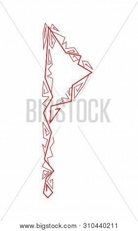 Rune Wunjo. Ancient Scandinavian Runes. Runes Senior Futarka. Magic, Ceremonies, Religious Symbols. 