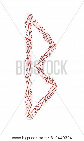 Rune Berkana. Ancient Scandinavian Runes. Runes Senior Futarka. Magic, Ceremonies, Religious Symbols