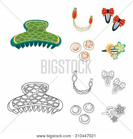 Vector Illustration Of Beauty And Fashion Icon. Set Of Beauty And Female Vector Icon For Stock.