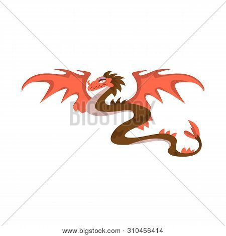 Vector Design Of Dragon And Monster Sign. Collection Of Dragon And Beast Vector Icon For Stock.