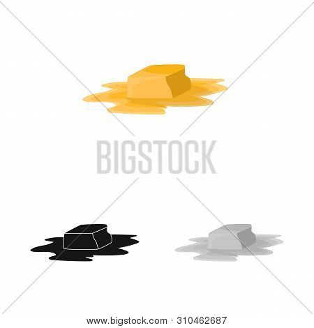 Vector Illustration Of Butter And Dairy Symbol. Set Of Butter And Fasty Stock Vector Illustration.
