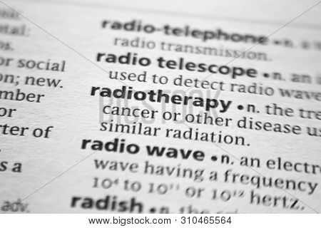 Word Or Phrase Radiotherapy In A Dictionary