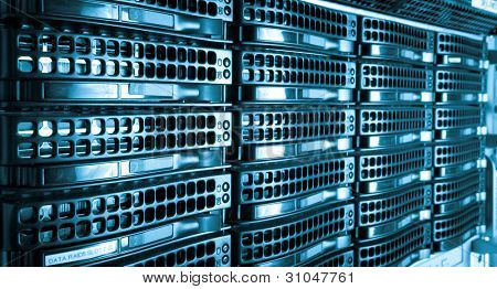 Datacenter med hårddiskar