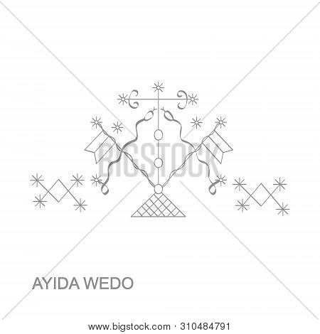 Vector Icon With Veve Vodoo Symbol Ayida Weddo